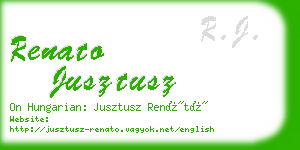 renato jusztusz business card